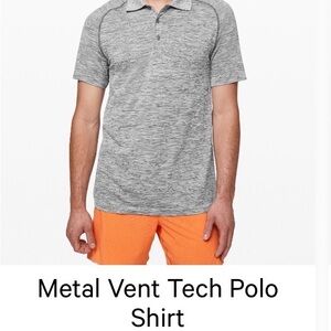 Lululemon Athletic Men’s Breathable Gray Polo Shirt
